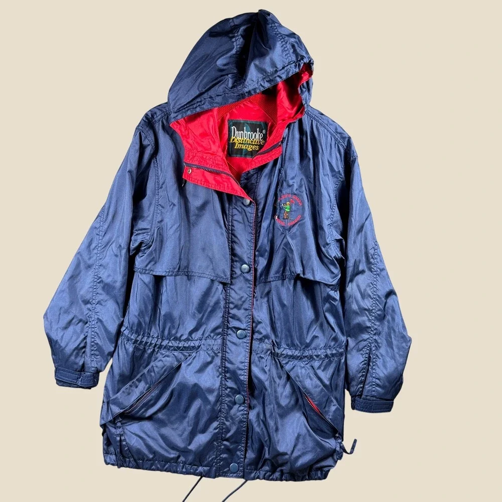 Vintage Dunbrooke Windbreaker Womens M Navy Fiddlers Green Eugene Oregon Golf
